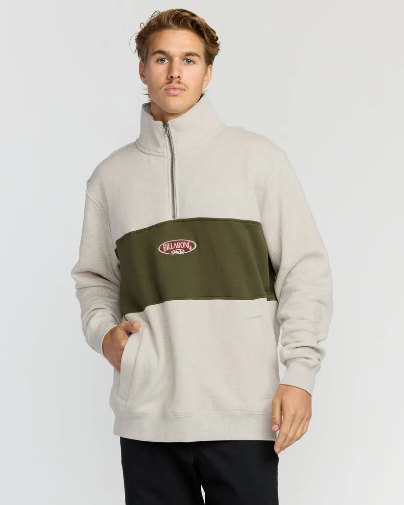Billabong Mens Sweatshirt Bad Dog 3/4 Zip Mockneck