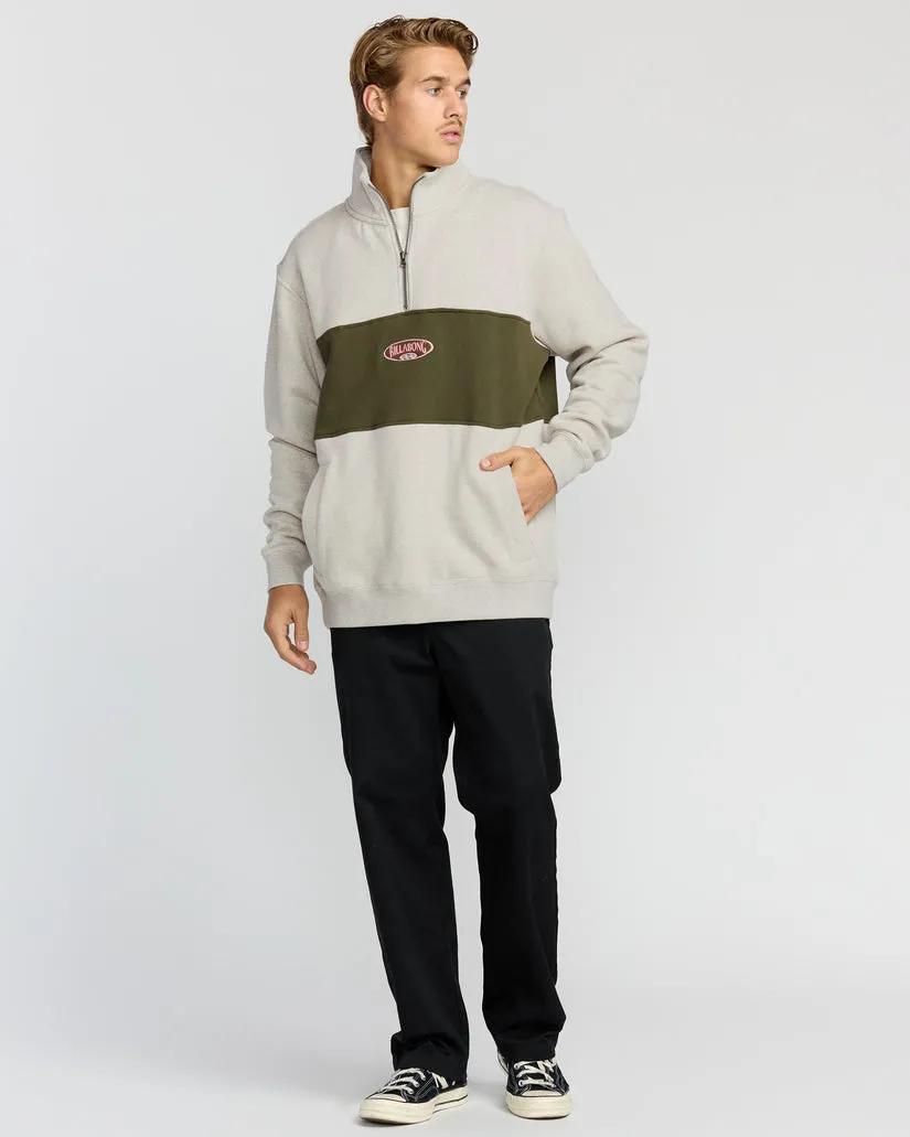 Billabong Mens Sweatshirt Bad Dog 3/4 Zip Mockneck - Image 4