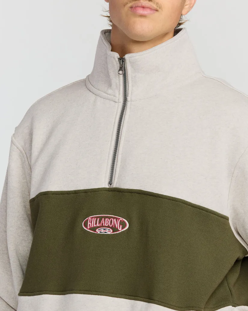 Billabong Mens Sweatshirt Bad Dog 3/4 Zip Mockneck - Image 5