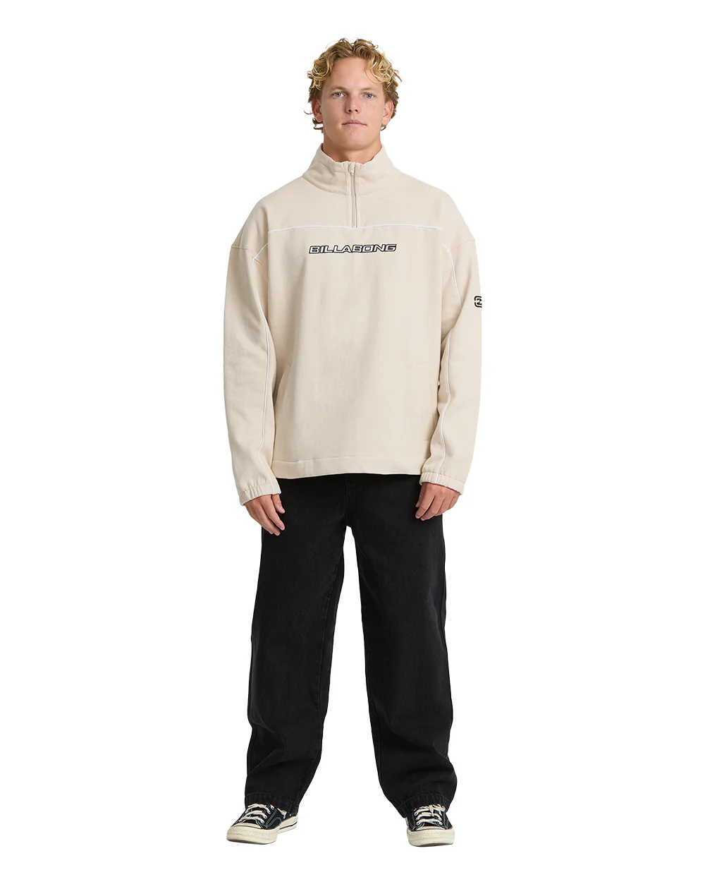 Billabong Mens Sweatshirt Bad Dog Progress Fleece Mock Neck - Image 4
