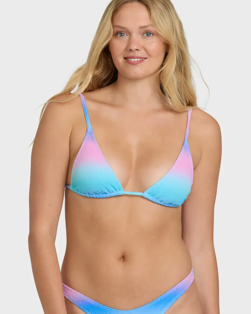 Billabong Womens Bikini Top Sun Fade Slide Tall Triangle - Image 4