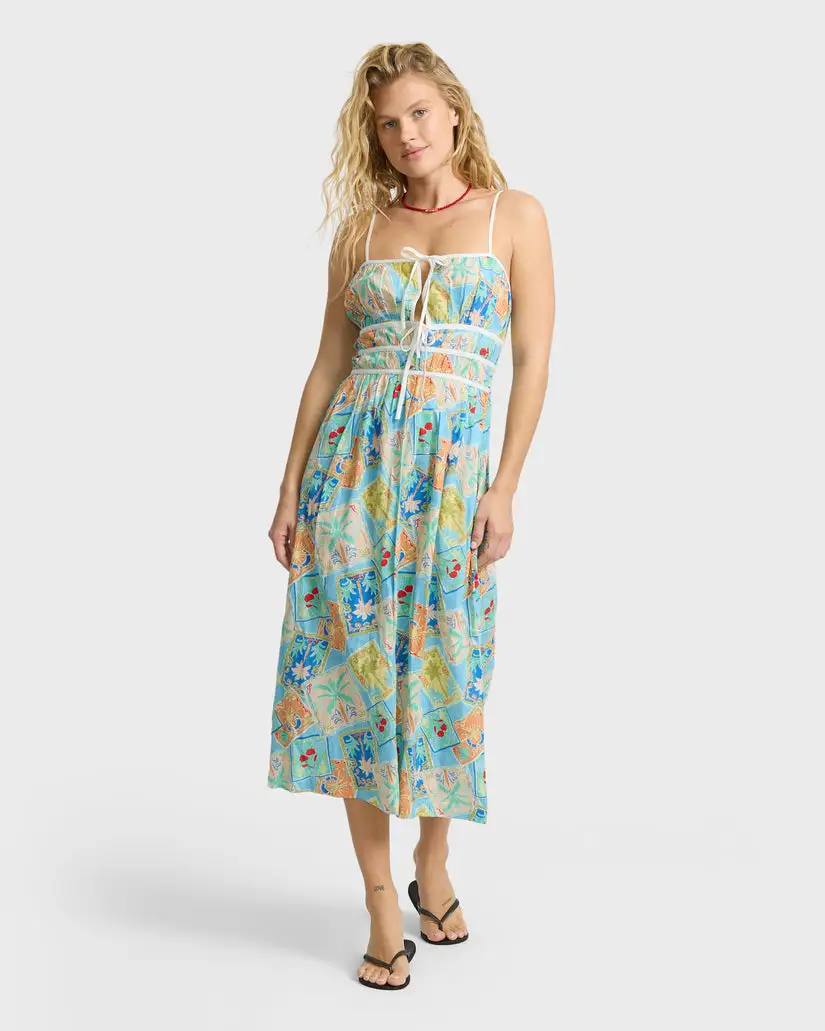 Billabong Womens Dress Palm Grove Midi - Image 4