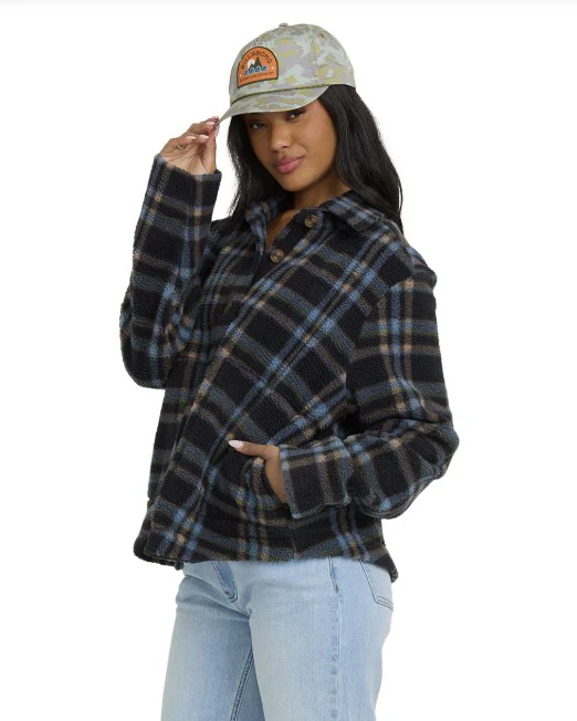 Billabong Womens Jacket Breezy Fleece Shacket - Image 3