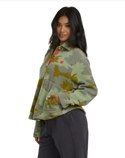 Billabong Womens Jacket Breezy Fleece Shacket - Image 8