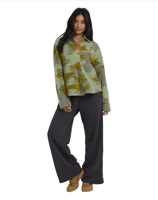 Billabong Womens Jacket Breezy Fleece Shacket - Image 9