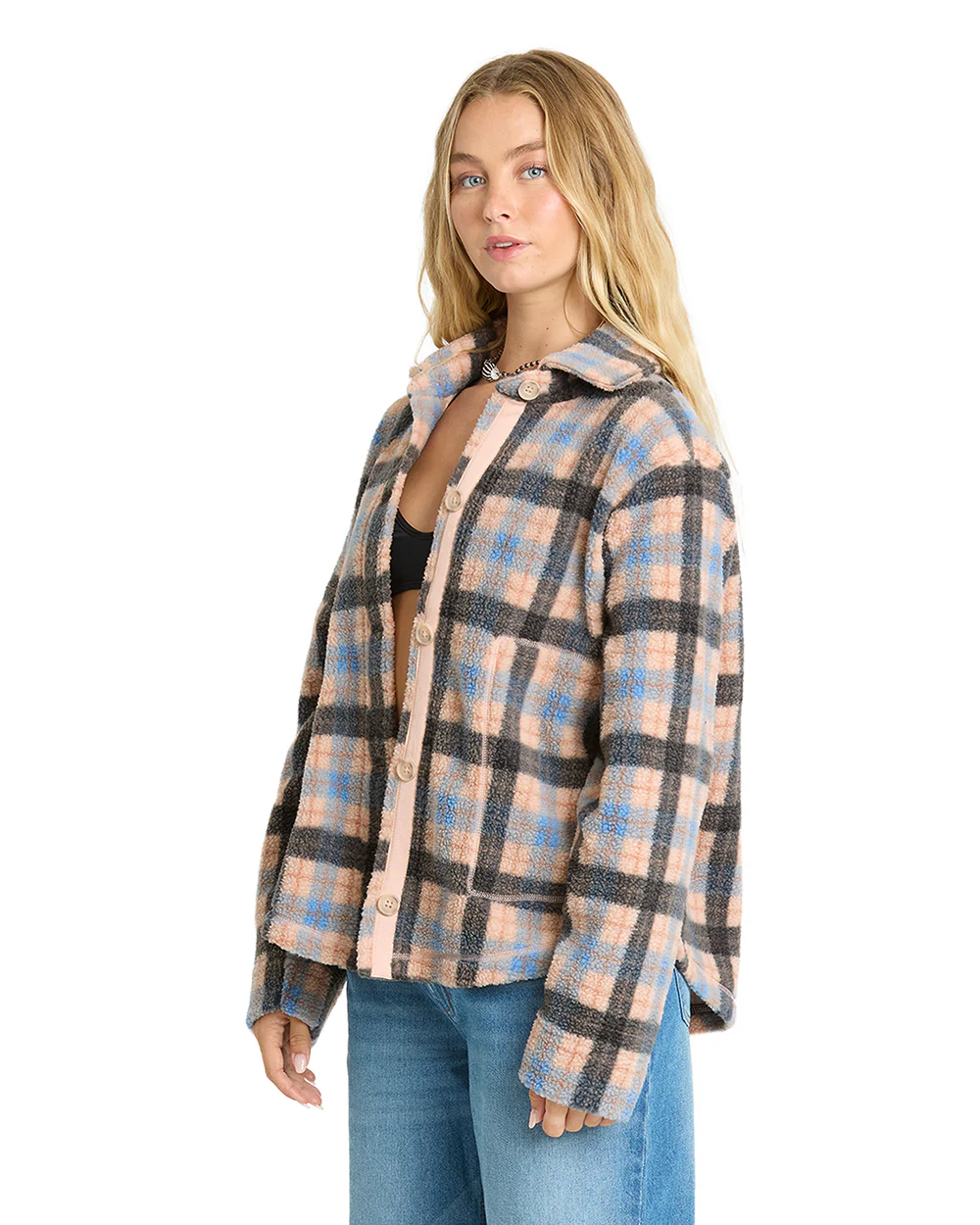 Billabong Womens Jacket Breezy Sherpa Shacket - Image 3