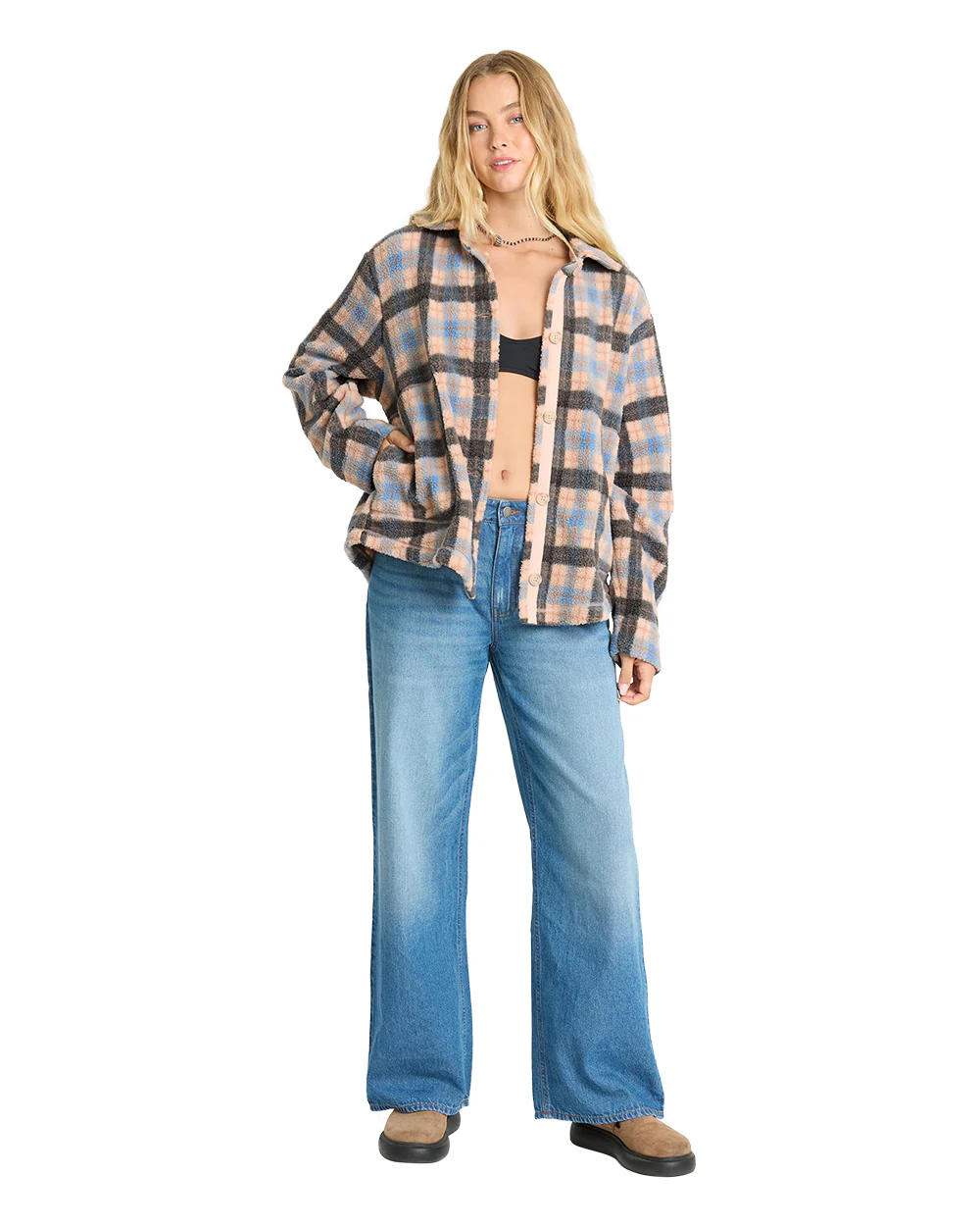 Billabong Womens Jacket Breezy Sherpa Shacket - Image 4
