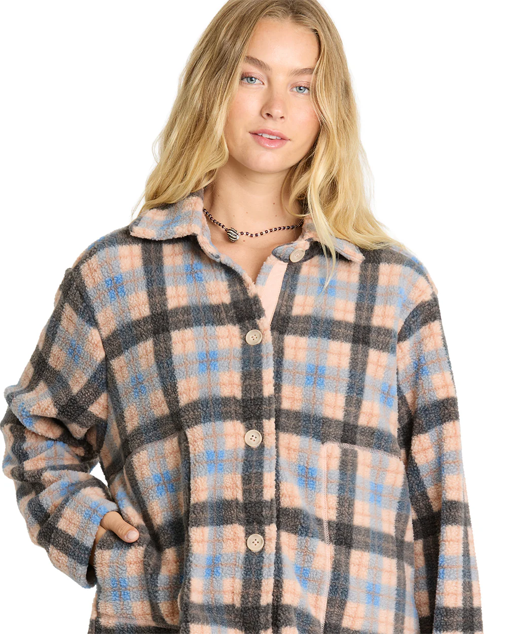 Billabong Womens Jacket Breezy Sherpa Shacket - Image 5