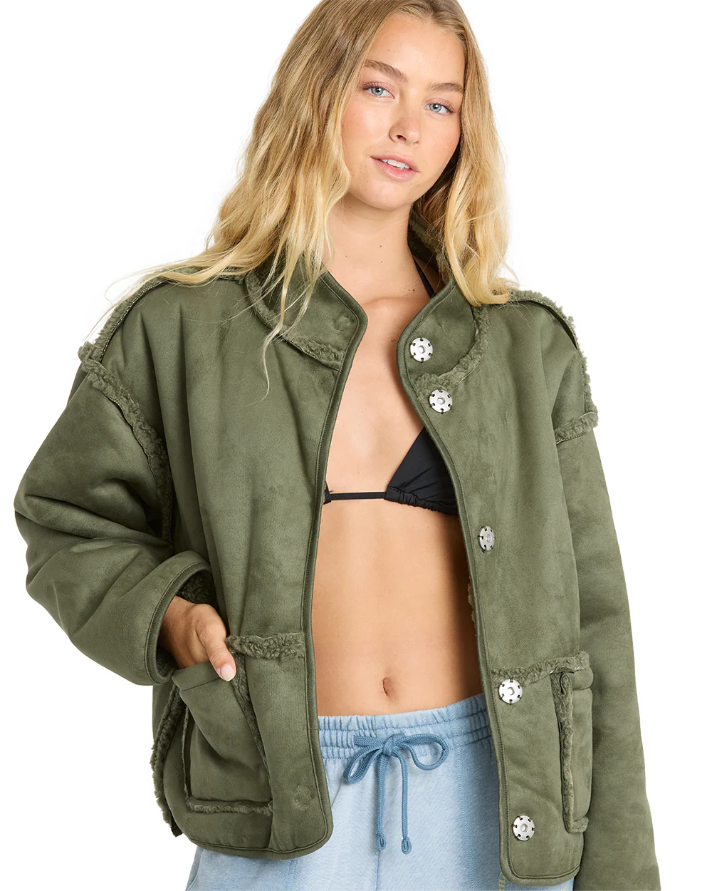 Billabong Womens Jacket Camper Rev Sherpa - Image 5