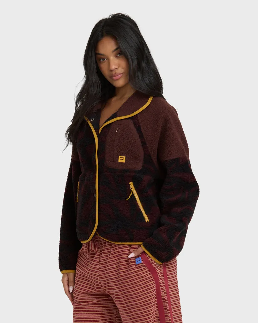 Billabong Womens Jacket Popoyo Snap Up - Image 3