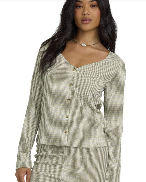 Billabong Womens Shirt Hot Check Long Sleeve Knit Top - Image 5