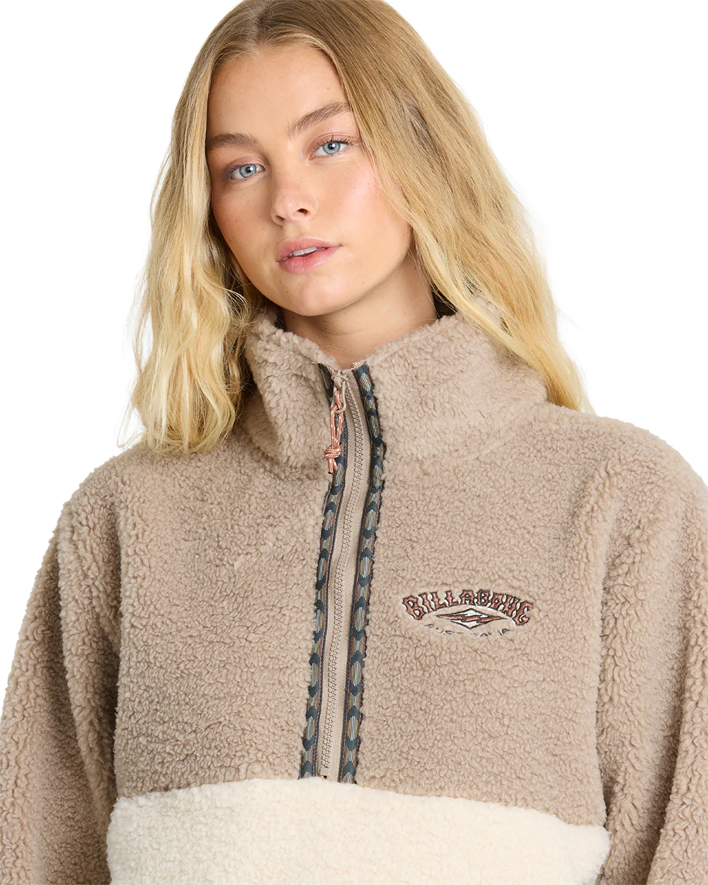 Billabong Womens Sweatshirt Horizon Sherpa Mock Neck - Image 5