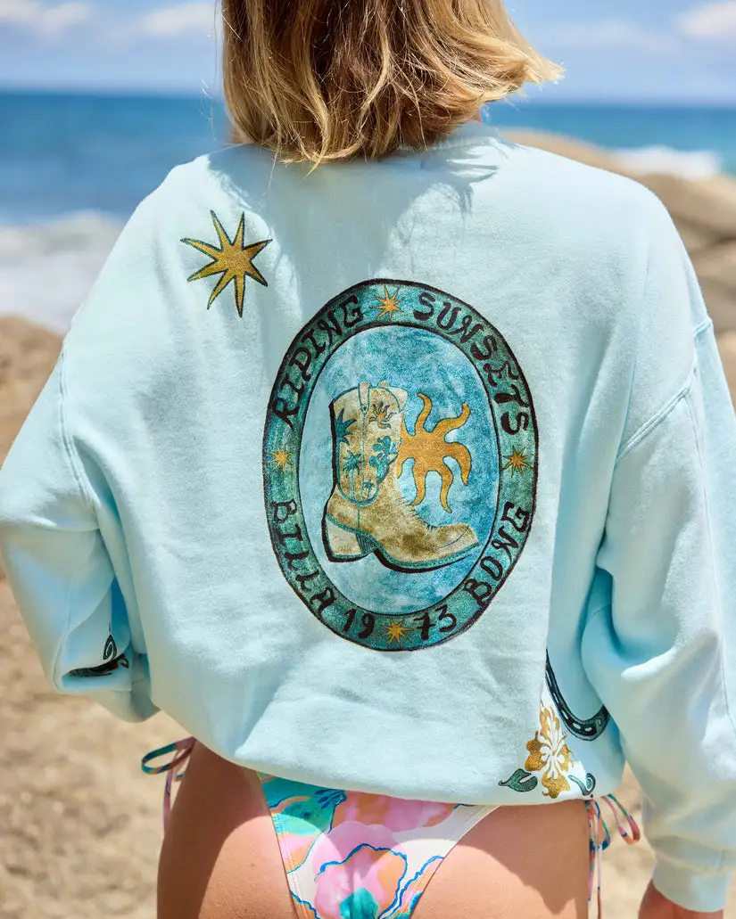 Billabong Womens Sweatshirt Sunset Rider Kendal Crewneck - Image 8