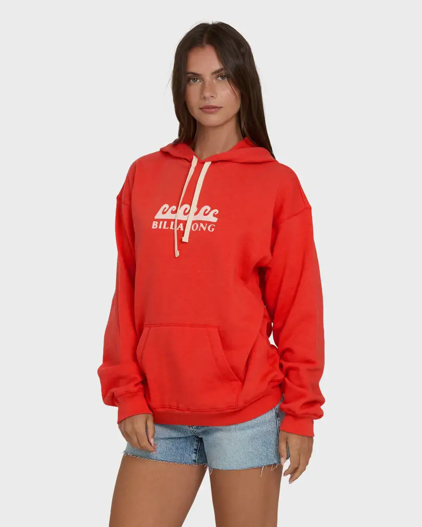 Billabong Womens Sweatshirt Surfing In Town Pullover Hoodie - Image 3