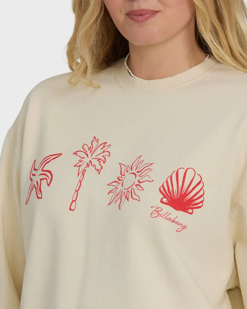 Billabong Womens Sweatshirt Treasure Cay Crewneck - Image 9