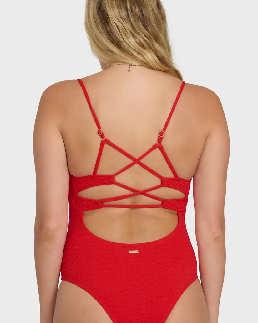 Billabong Womens Swimsuit Rising Tide Strappy One Piece - Image 5