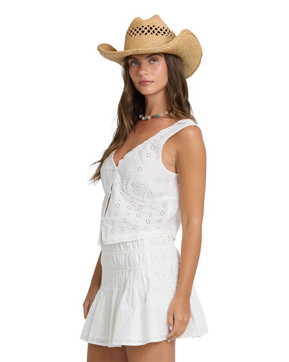 Billabong Womens Tank Top Eyelet Forever Woven - Image 3