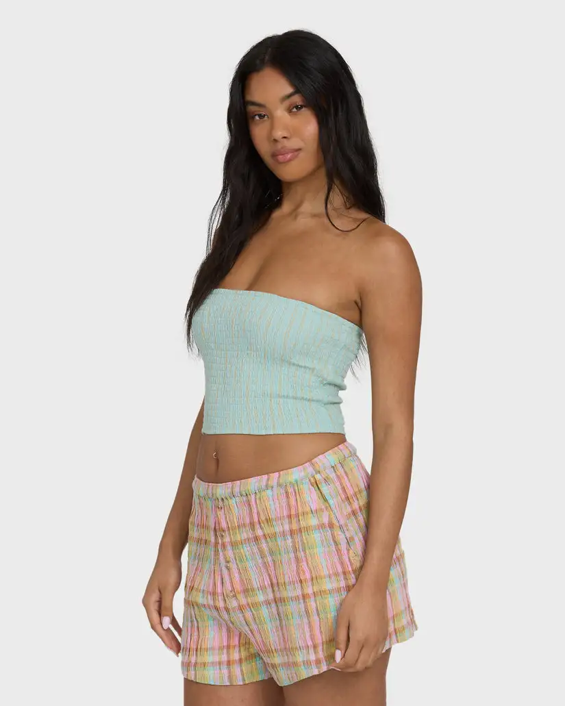 Billabong Womens Tank Top Keep It Simple 2 Tube Sleeveless Woven Shirt - Image 3