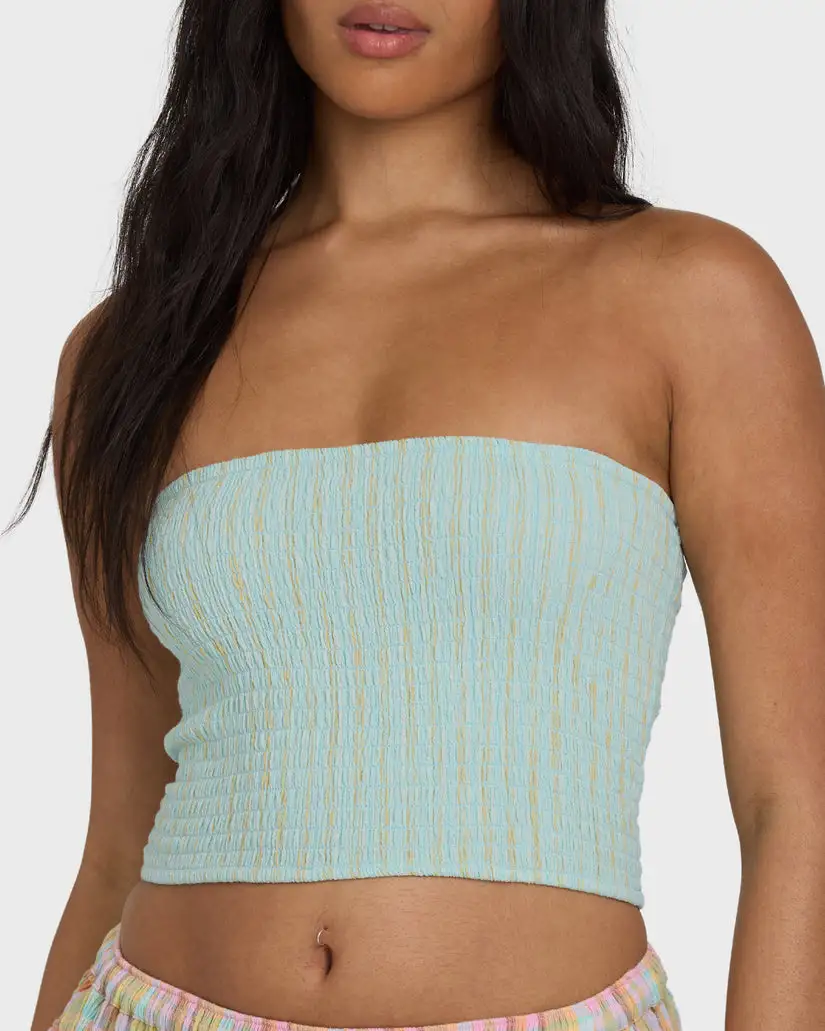 Billabong Womens Tank Top Keep It Simple 2 Tube Sleeveless Woven Shirt - Image 4