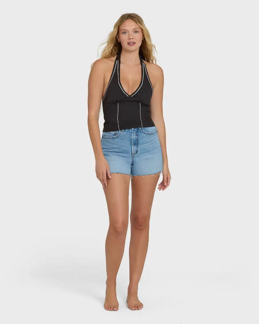 Billabong Womens Tank Top Sunny Sometimes Solid - Image 5