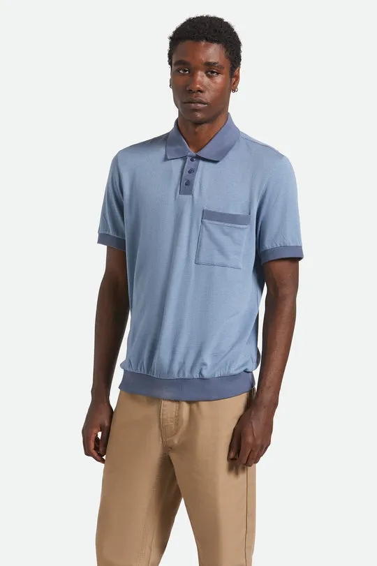 Brixton Mens Knit Weekend Herringbone Polo - Image 2