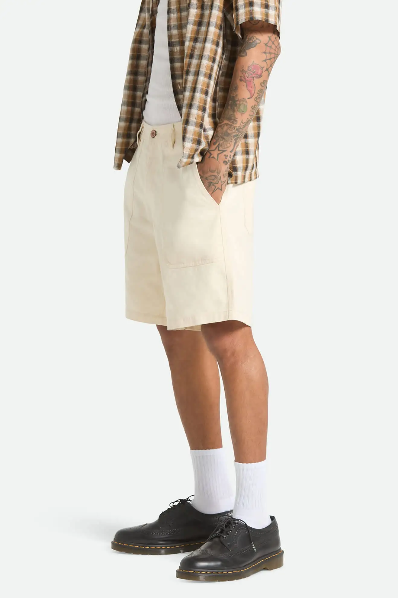 Brixton Mens Shorts Surplus Vintage Wash Herringbone - Image 11