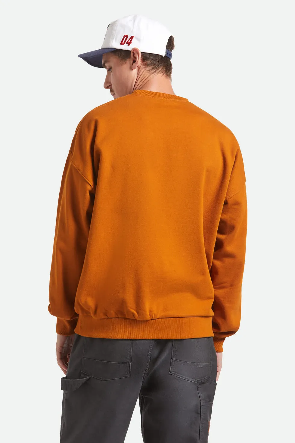 Brixton Mens Sweatshirt Embroidered Heavyweight Crew - Image 4