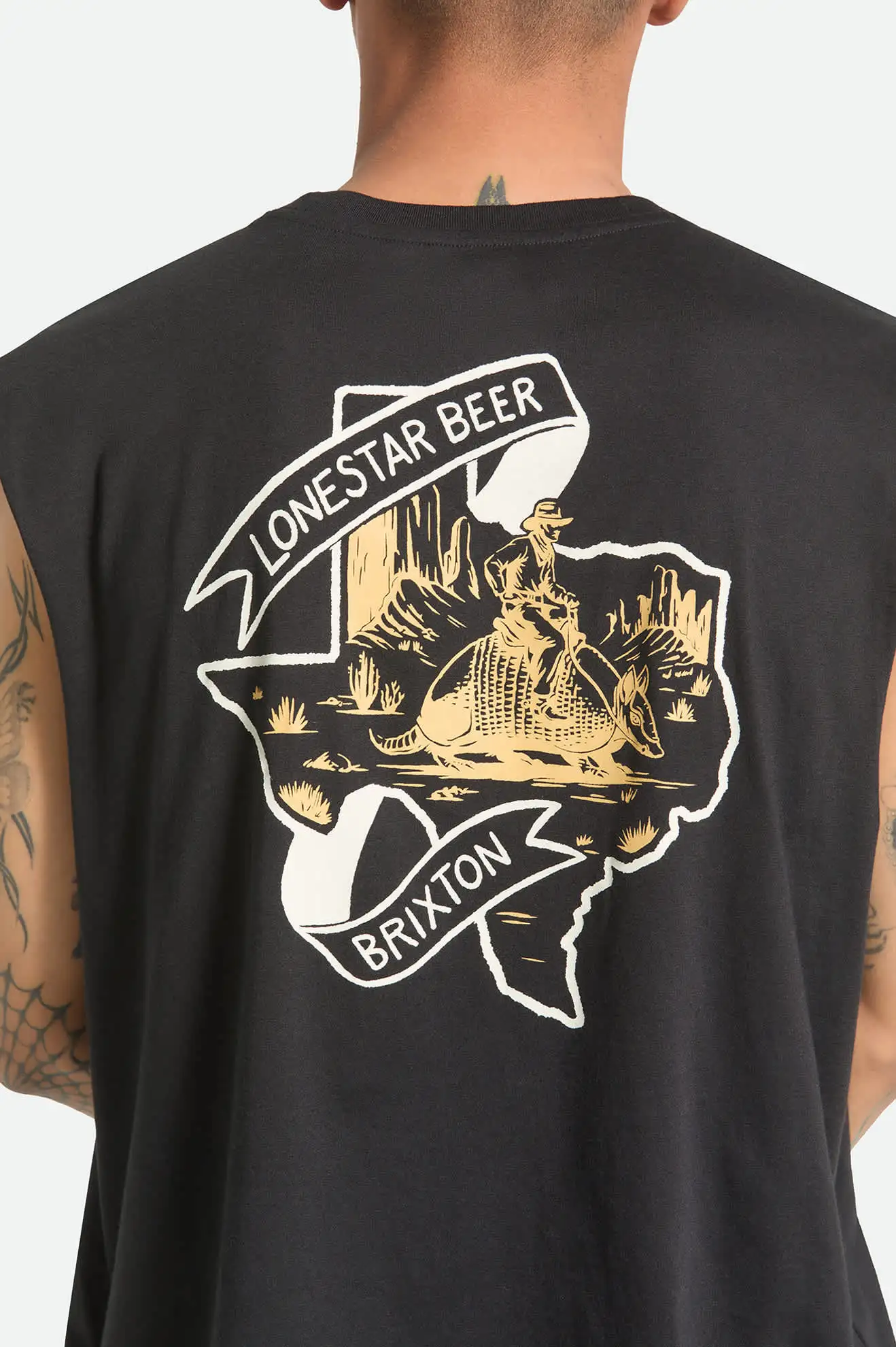Brixton Mens Tank Top Lone Star Armadillo Muscle T-Shirt - Image 4