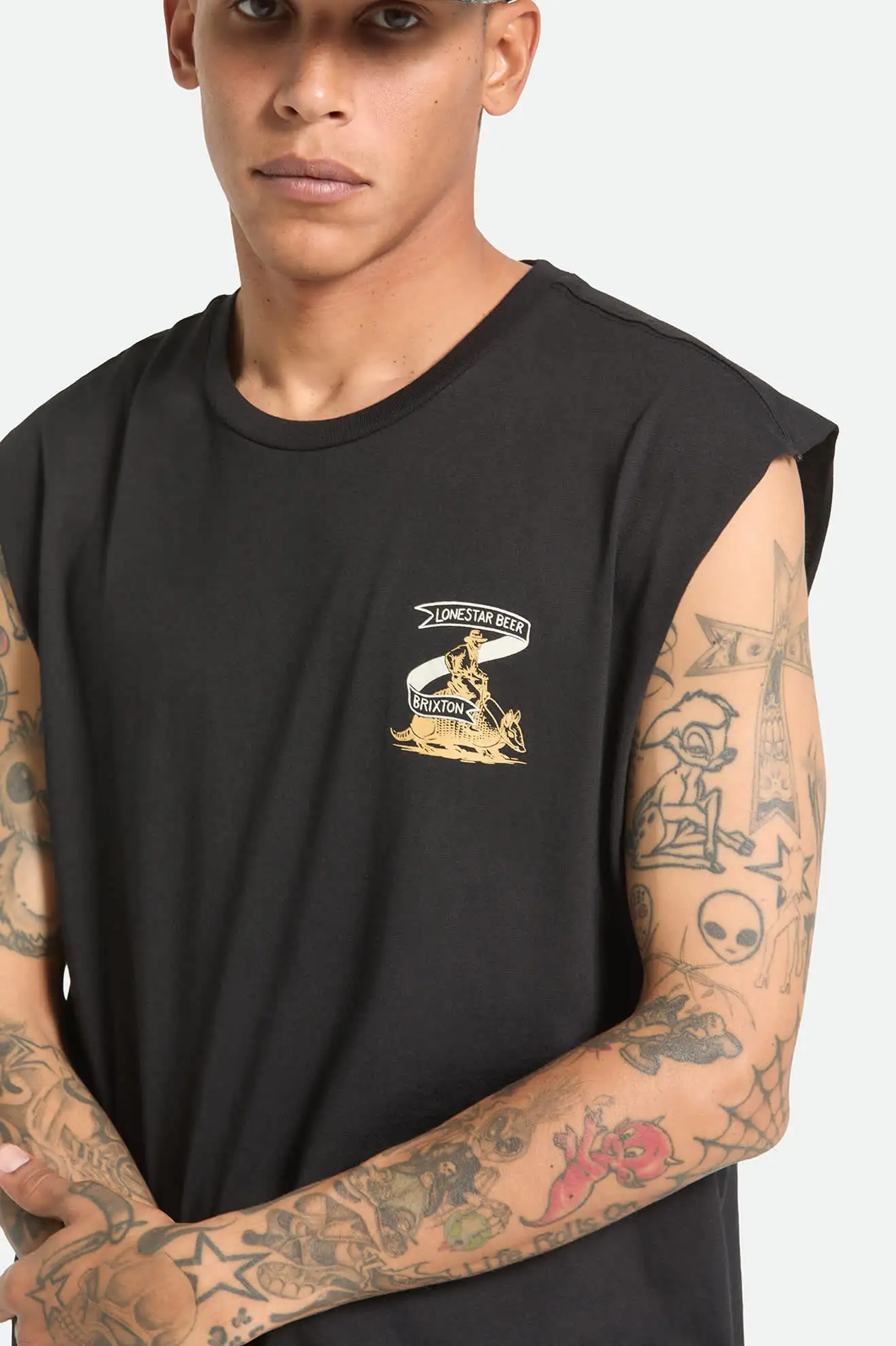 Brixton Mens Tank Top Lone Star Armadillo Muscle T-Shirt - Image 5