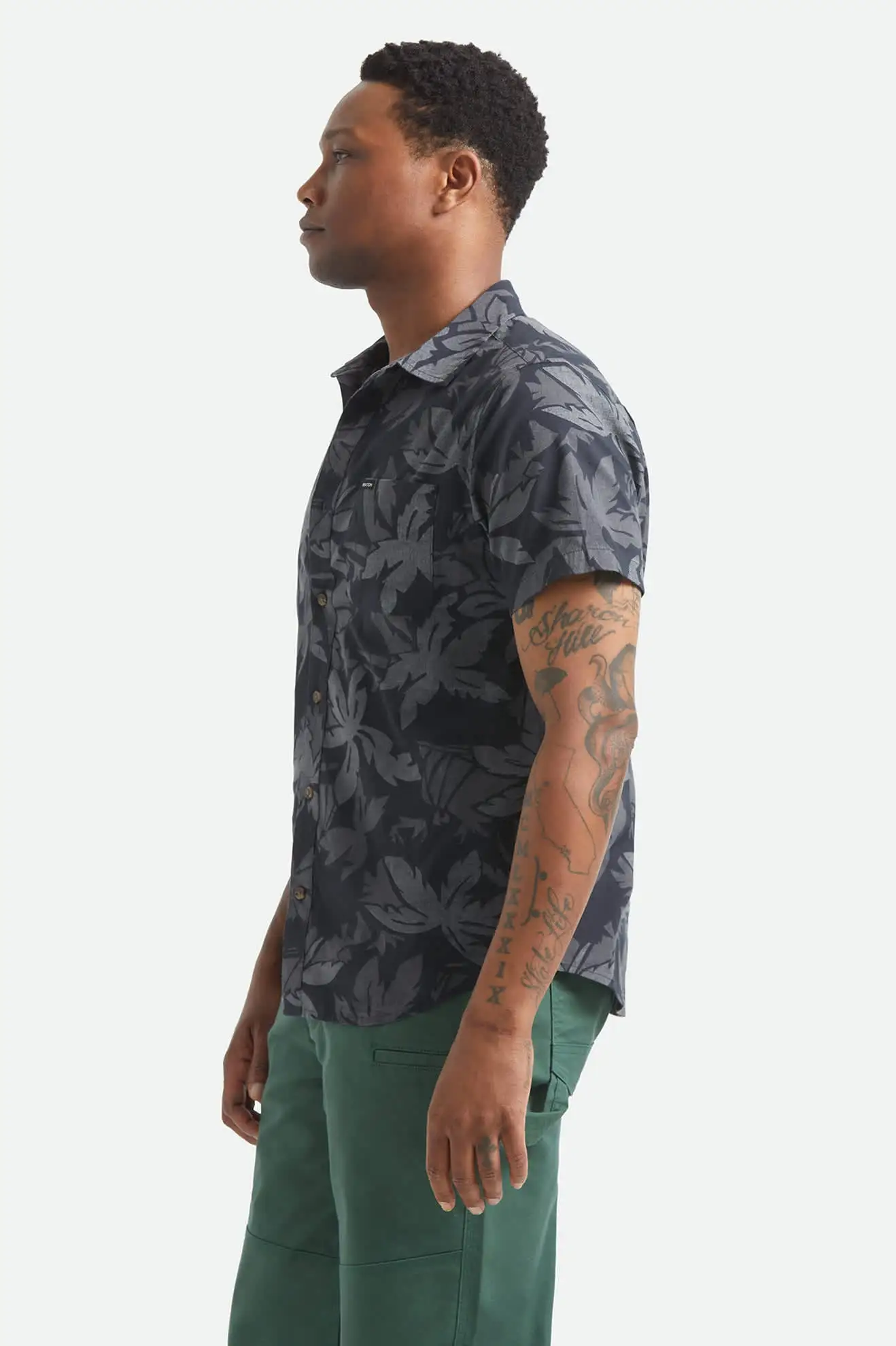 Brixton Mens Woven Charter Print - Image 4