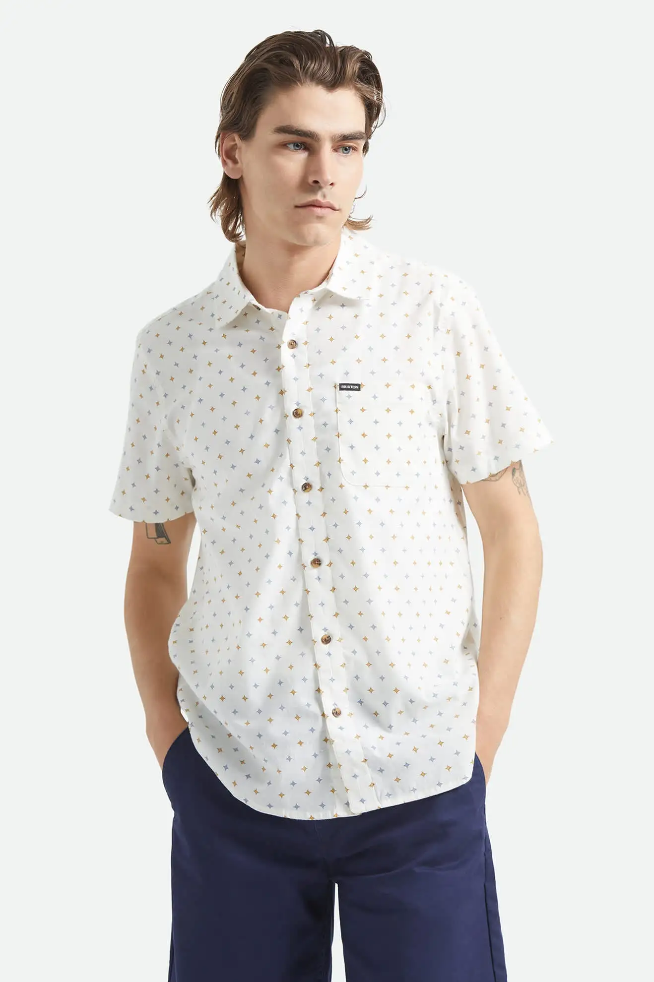 Brixton Mens Woven Charter Print - Image 9