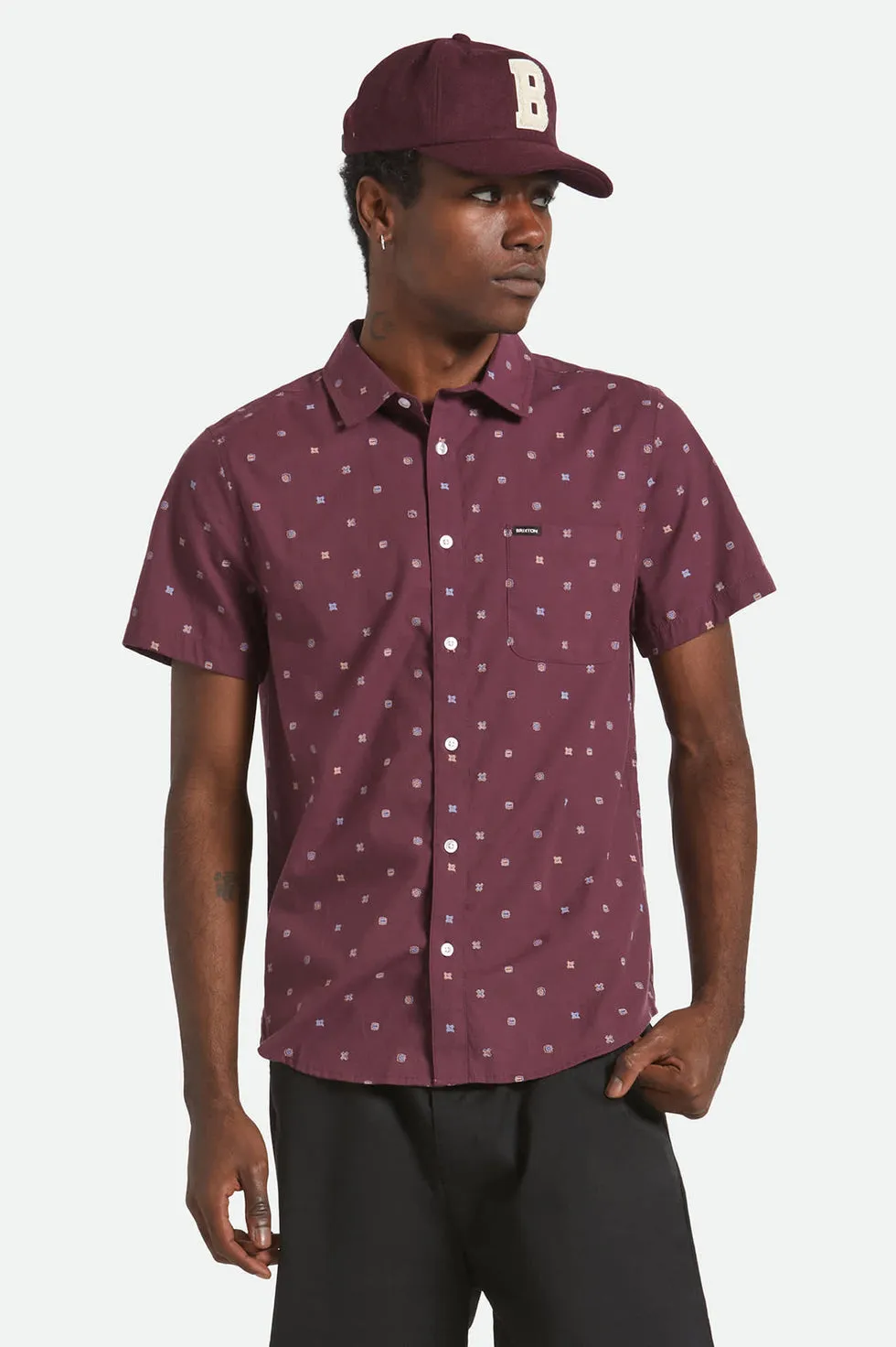Brixton Mens Woven Charter Print - Image 38