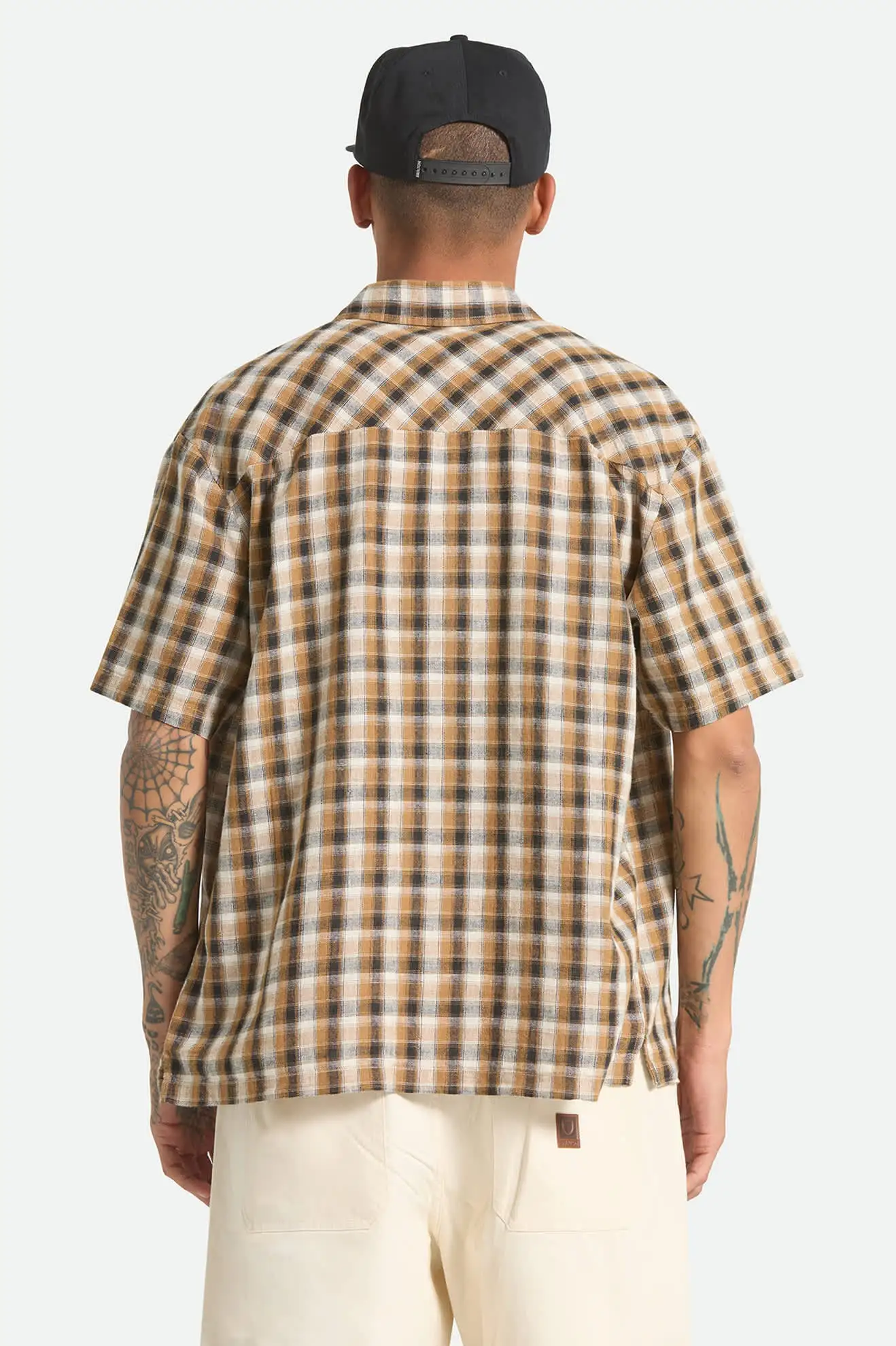 Brixton Mens Woven Cru Linen Blend Plaid - Image 11