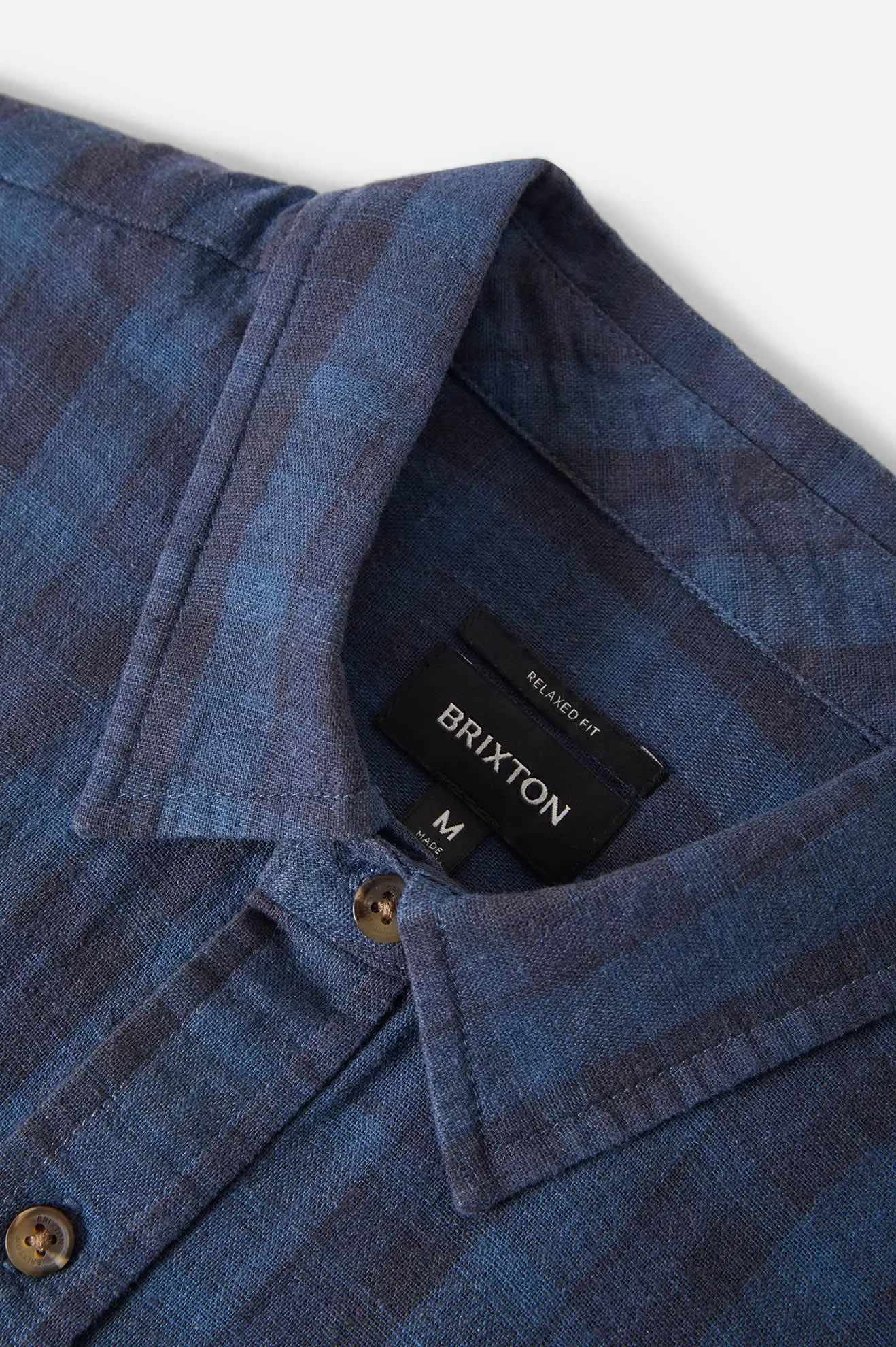 Brixton Mens Woven Cru Linen Blend Plaid - Image 6