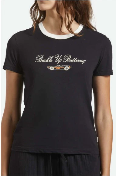 Brixton Womens Shirt Buckle Up Fitted Crew Tee - Image 5