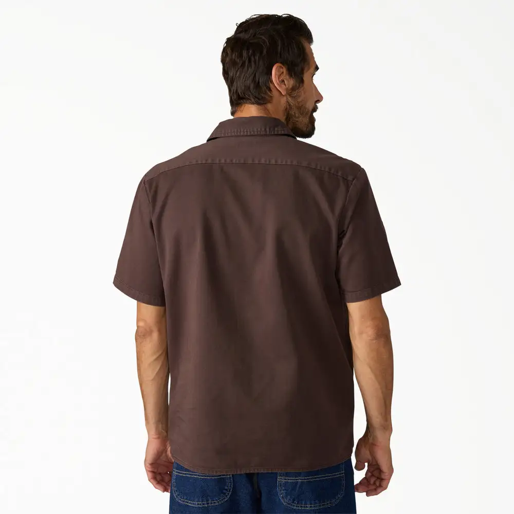 Dickies Mens Woven Worn In Solid Work Shirt - Image 2