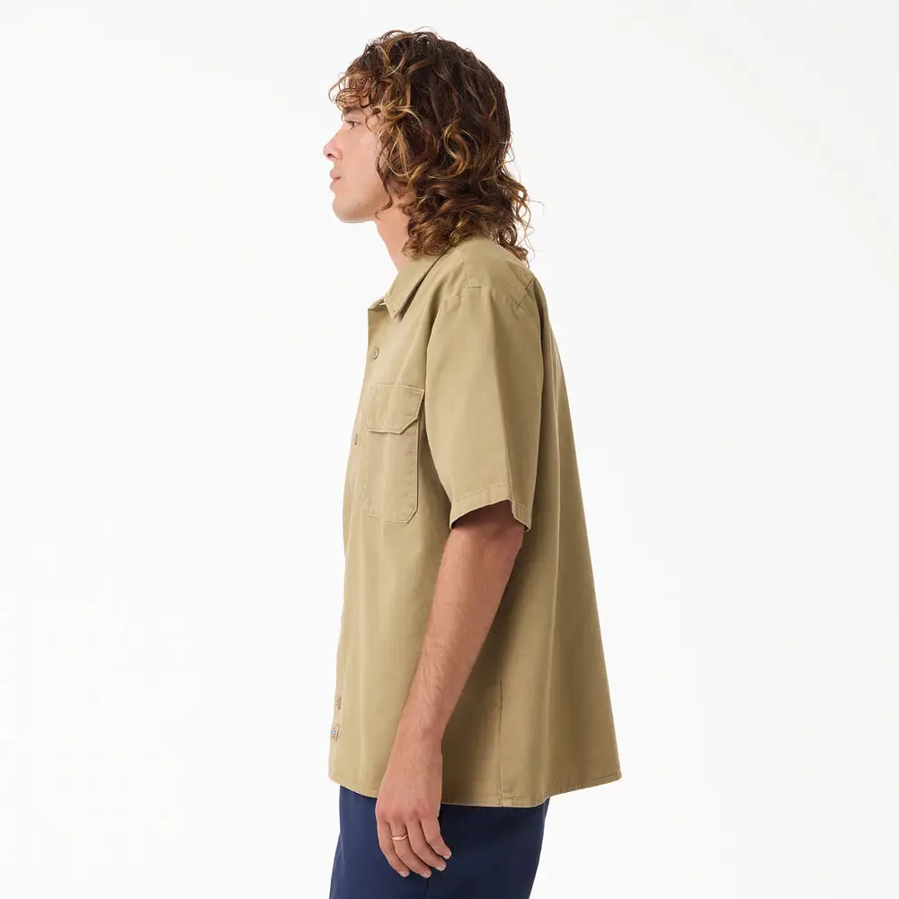 Dickies Mens Woven Worn In Solid Work Shirt - Image 7