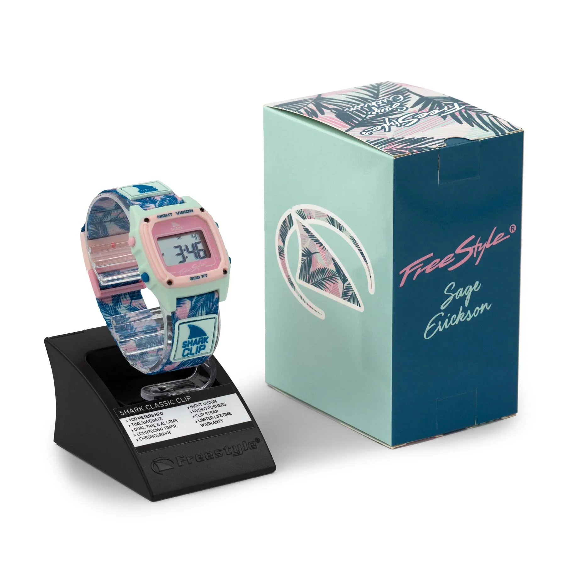 Freestyle Watch Shark Clip Sage Erickson Signature Blue Sage Palm - Image 5