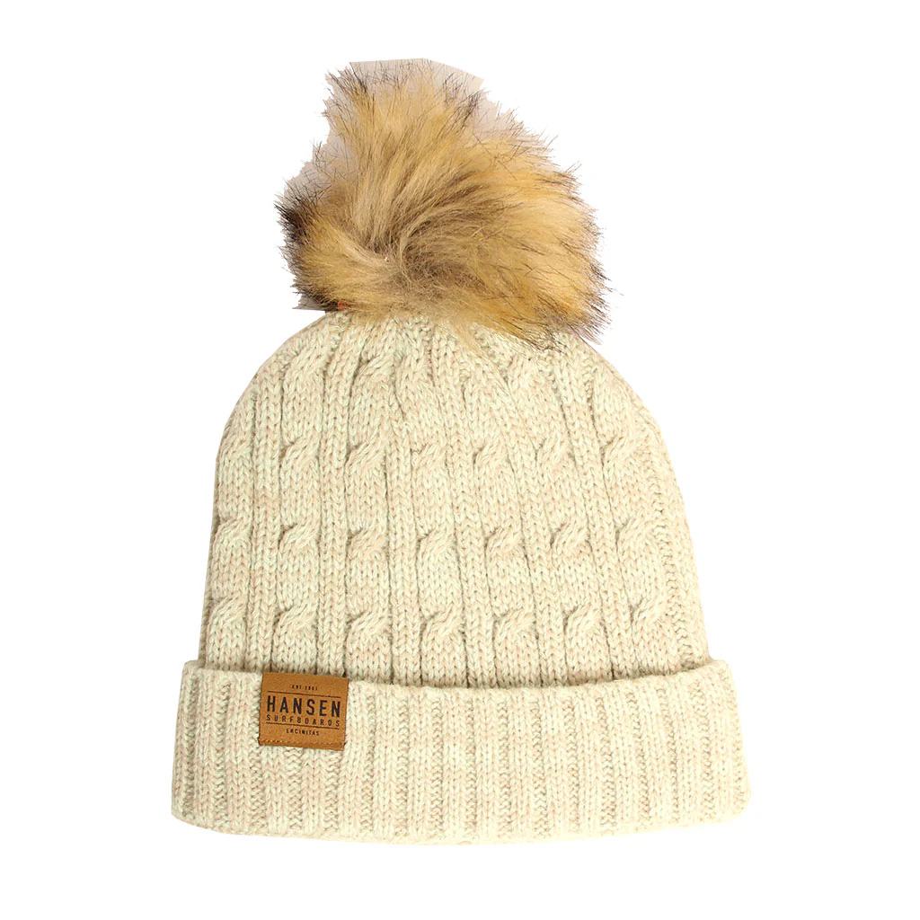 Hansen Beanie Pom Cable Cuffed Knit - Image 2