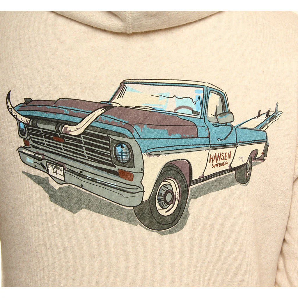 Hansen Mens Sweatshirt Coastal Cowboy Truck Hoody - Image 5