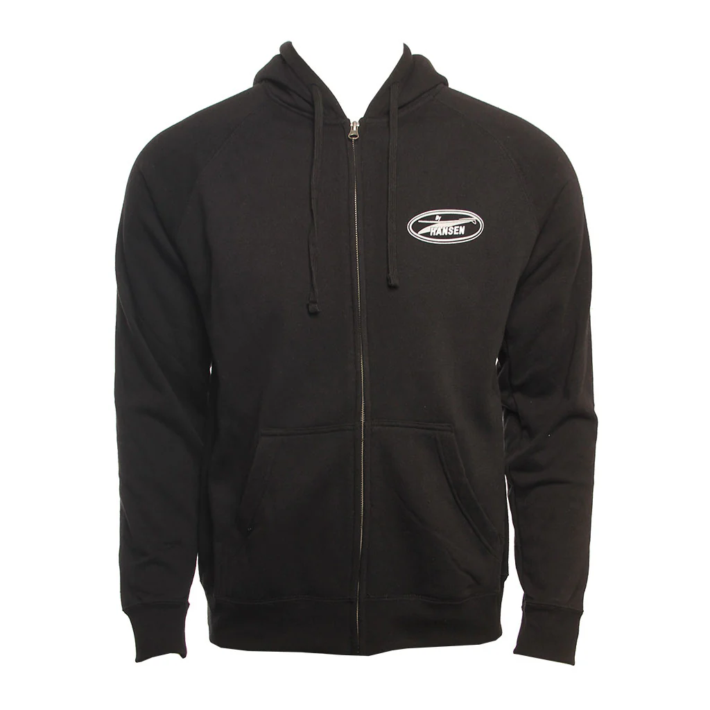 Hansen Mens Sweatshirt Original Logo Zip Hoodie - Image 3