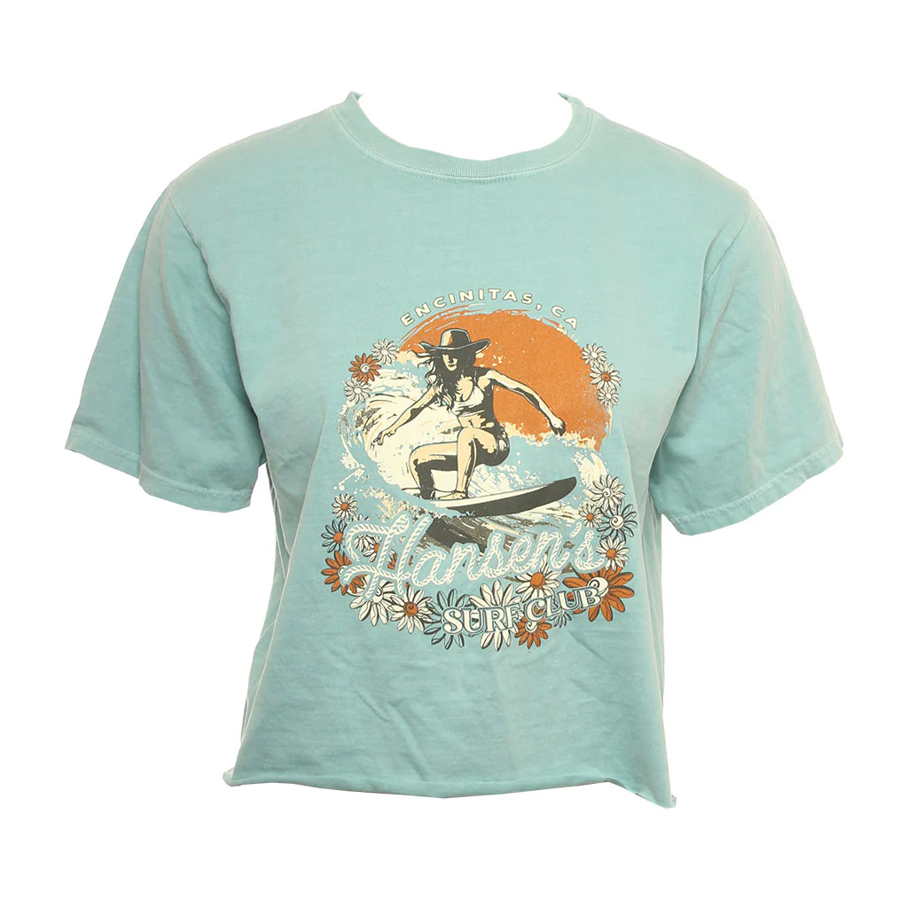 Hansen Womens Shirt Here I Am Surfer Cowgirl Crop - Image 2