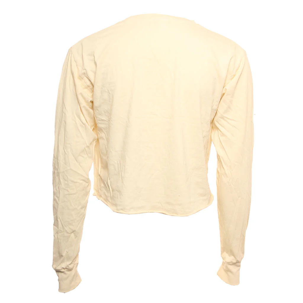 Hansen Womens Shirt Offset Thrift Shop Long Sleeve Crop - Image 2