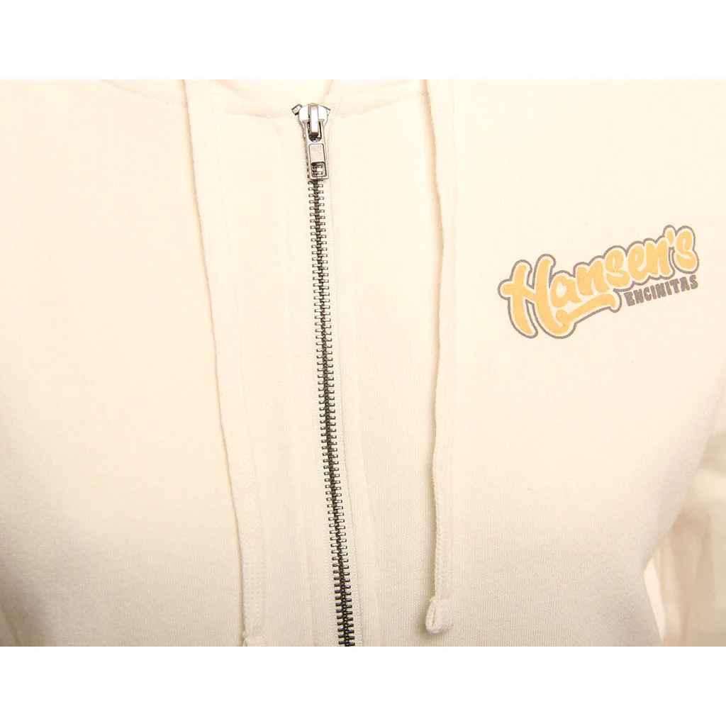 Hansen Womens Sweatshirt Offset Puff Zip Hoodie - Image 3