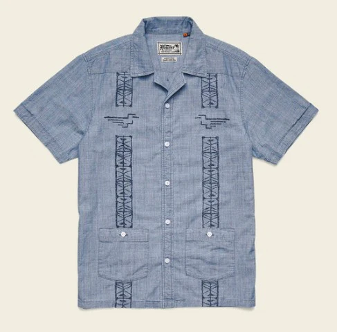 Howler Brothers Mens Woven Guayabera