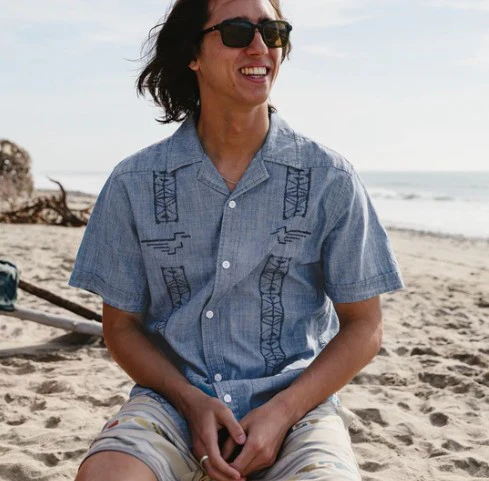 Howler Brothers Mens Woven Guayabera - Image 7