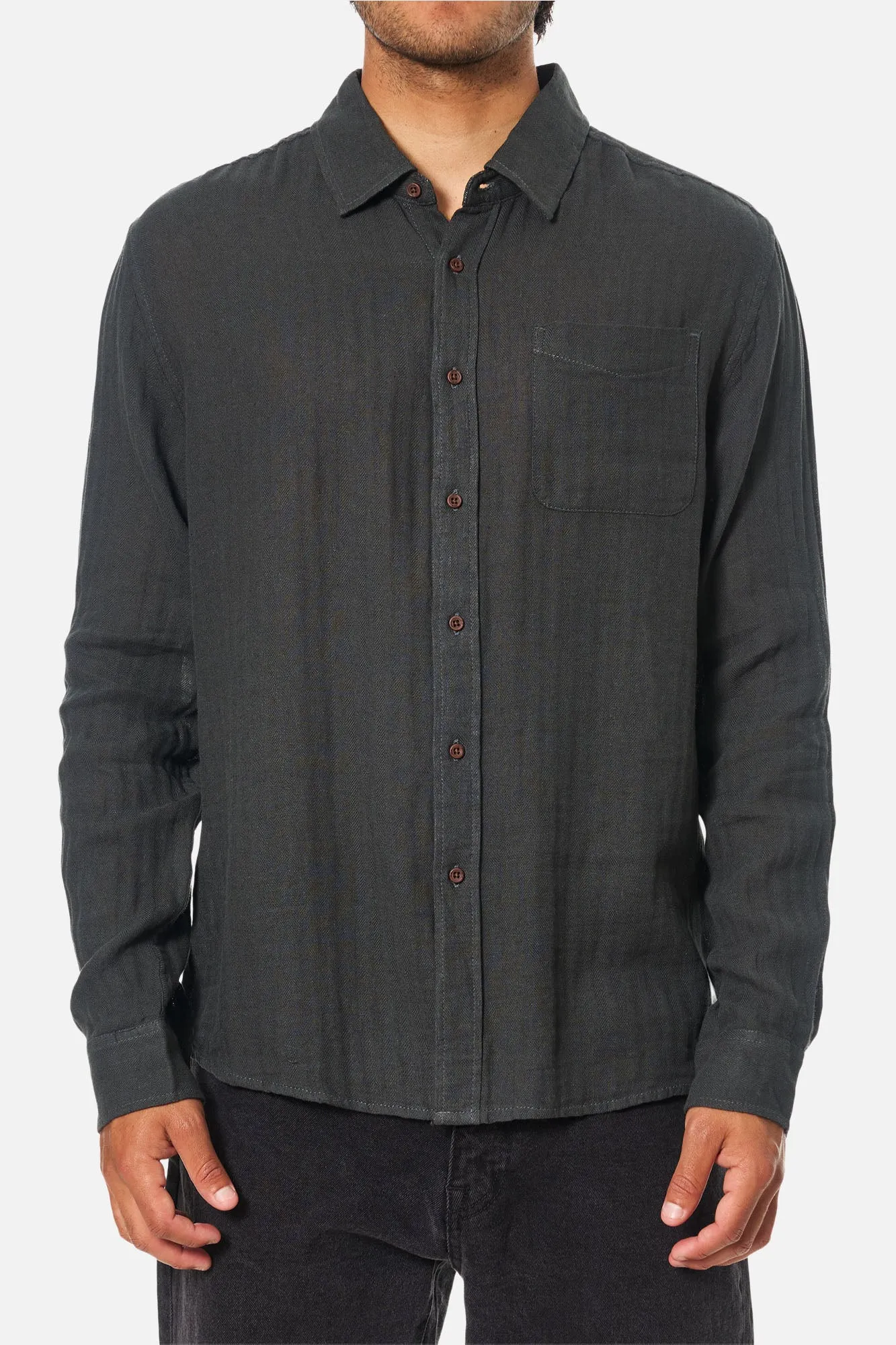Katin Mens Woven Alan Solid Long Sleeve - Image 2