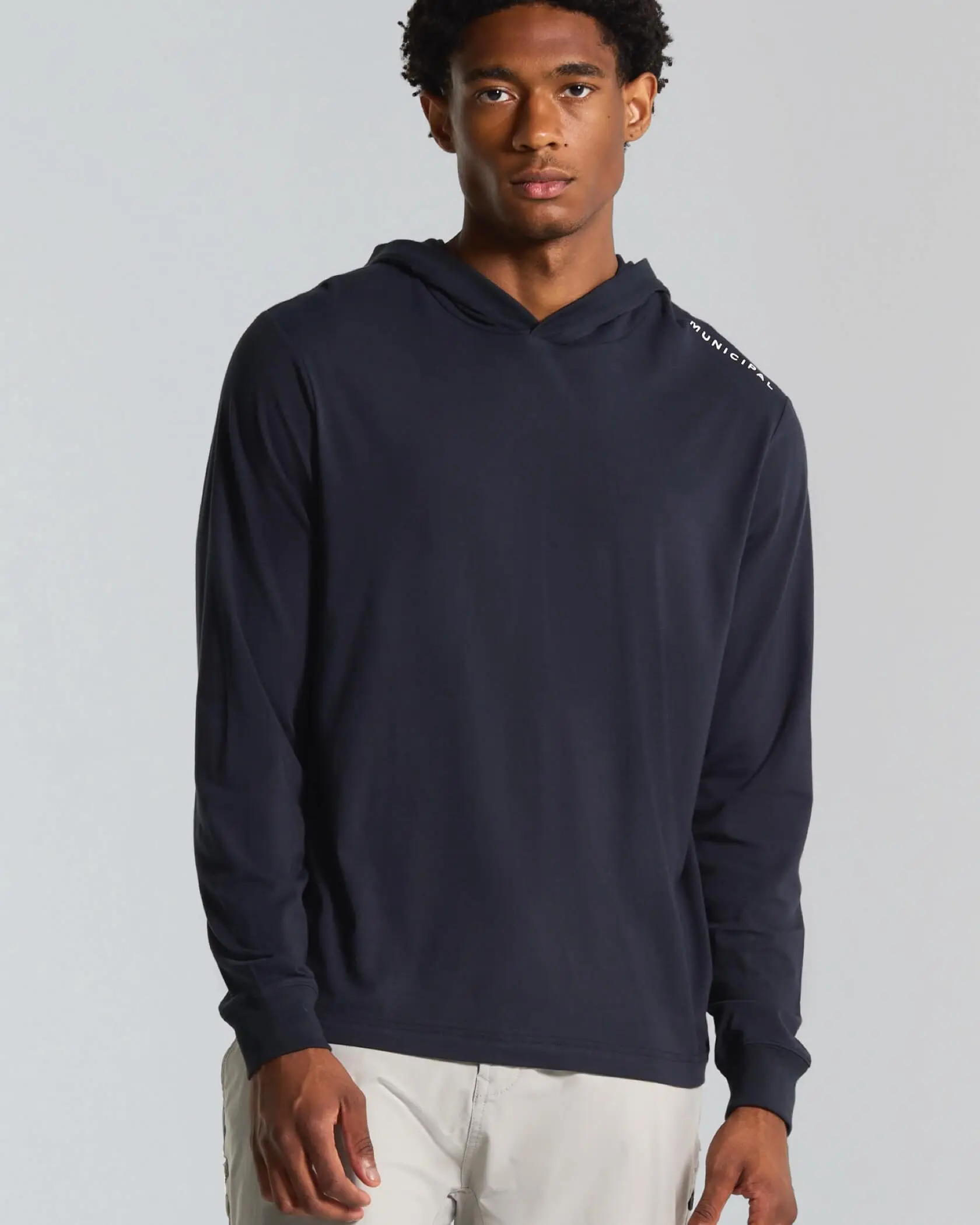 Municipal Mens Shirt Enduro Stretch LS Hooded T-Shirt - Image 3