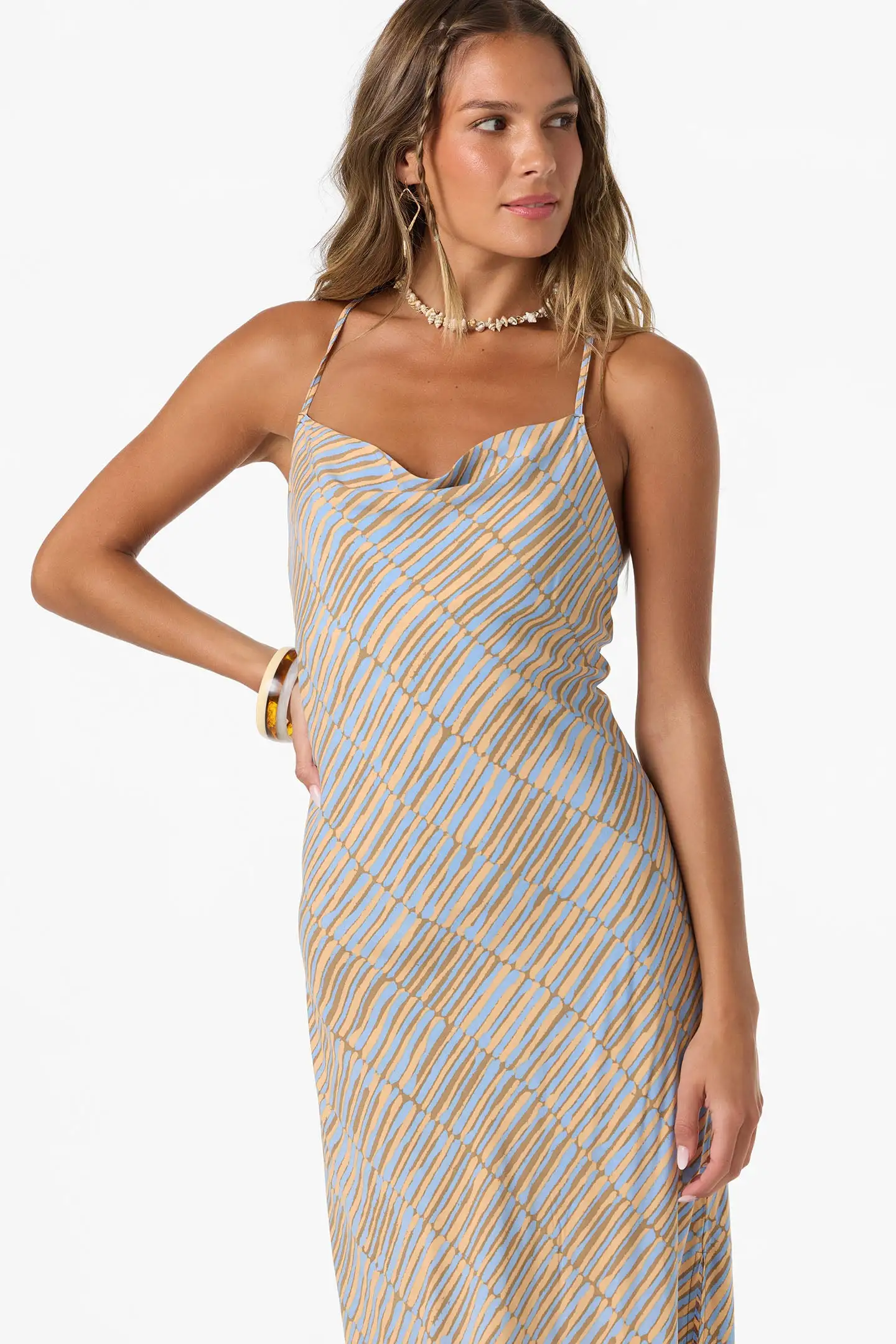 Oneill Womens Dress Holly Stripe Midi - Image 3