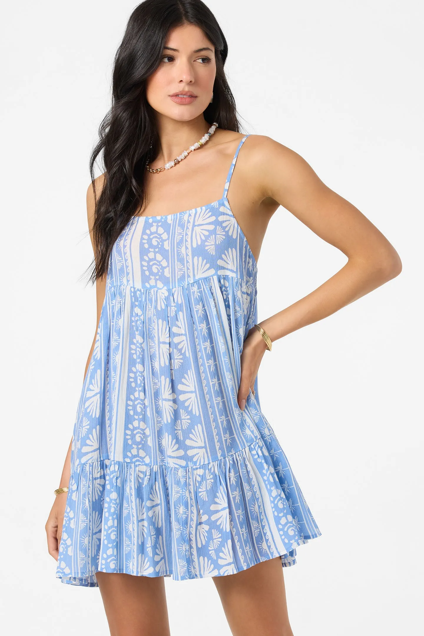 Oneill Womens Dress Saltwater Essentials Rilee Printed Mini Cover-Up - Image 6